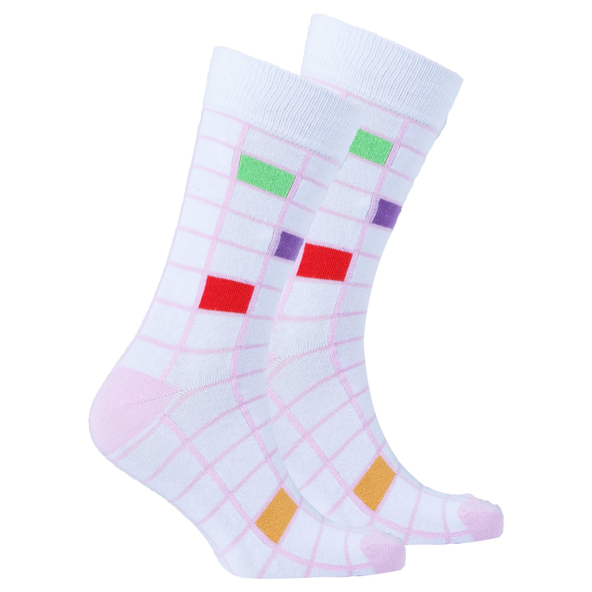 Men's Pink Square Socks