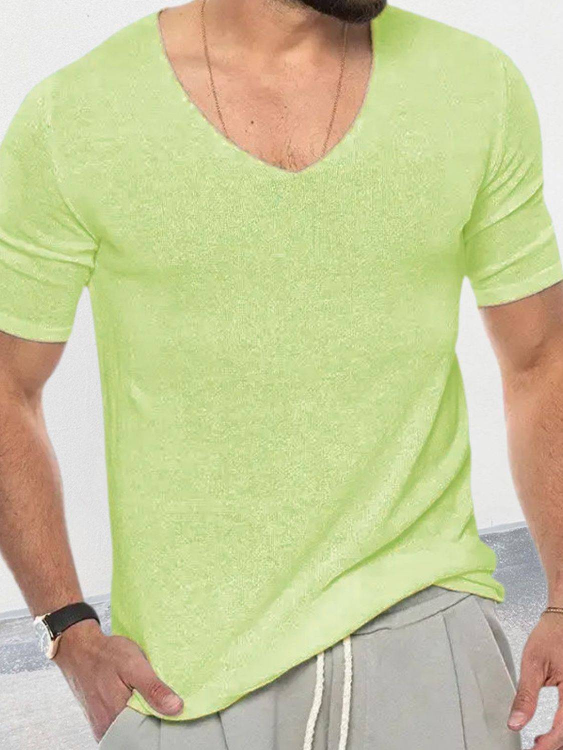 Men's V-Neck Short Sleeve T-Shirt