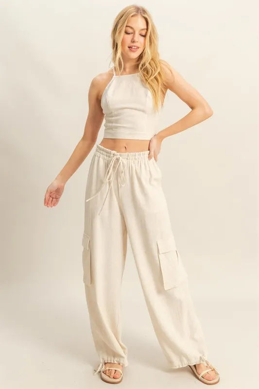 HYFVE Crop Top and Cargo Pants Set - Clothes For Her Online Store