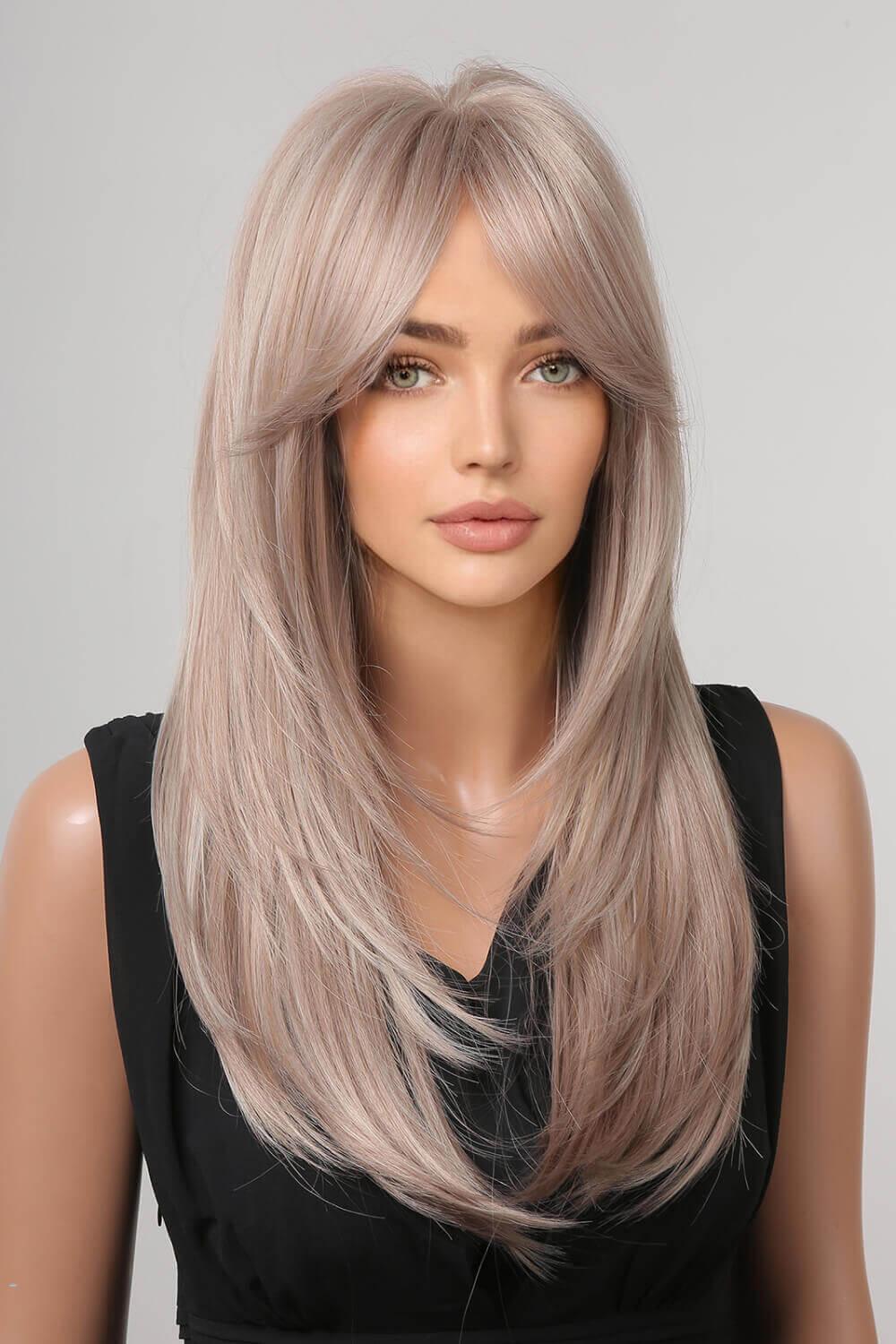 13*1" Full-Machine Wigs Synthetic Long Straight 22" - Clothes For Her Online Store