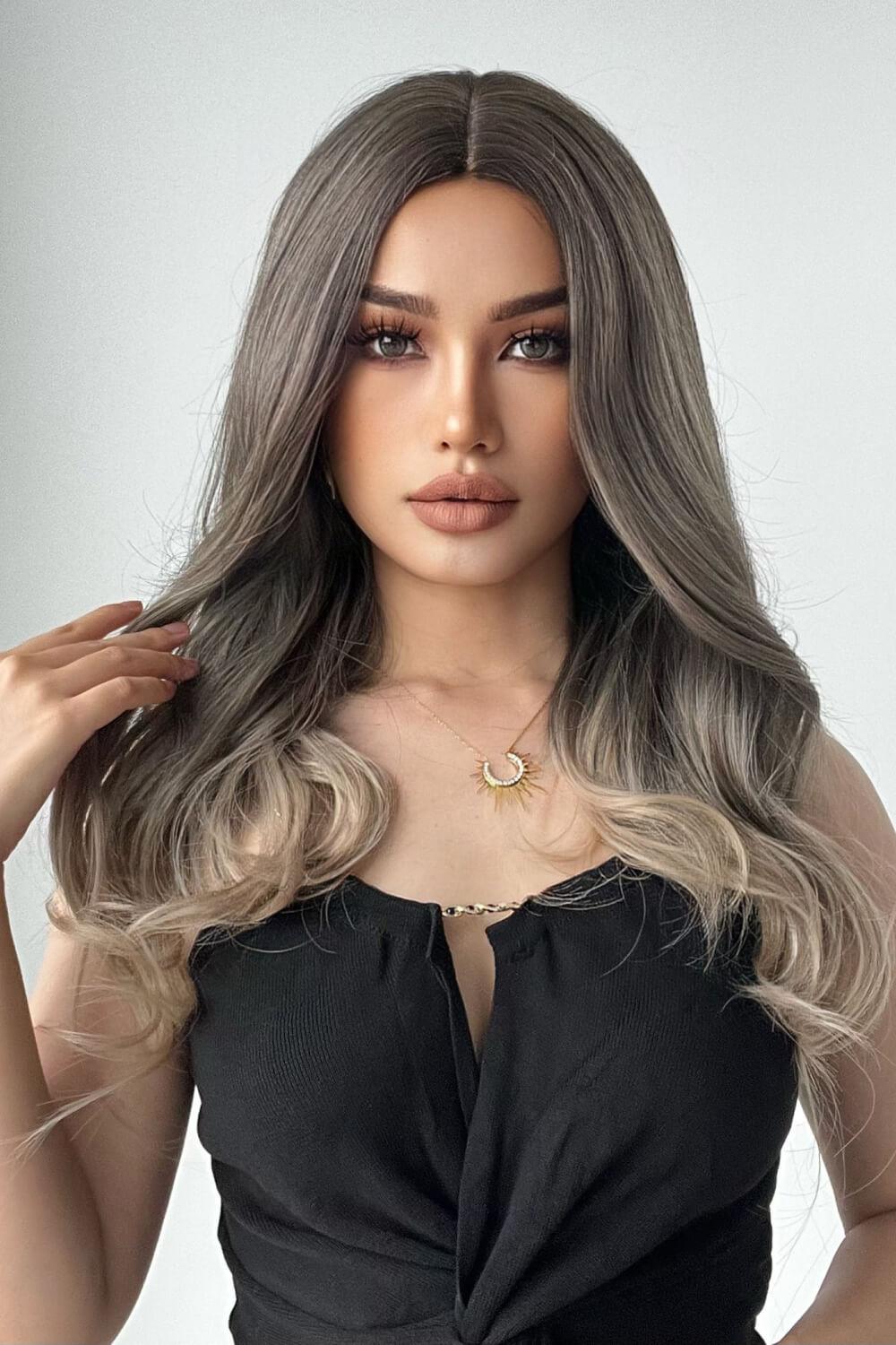13*1" Full-Machine Wigs Synthetic Long Straight 24" - Clothes For Her Online Store