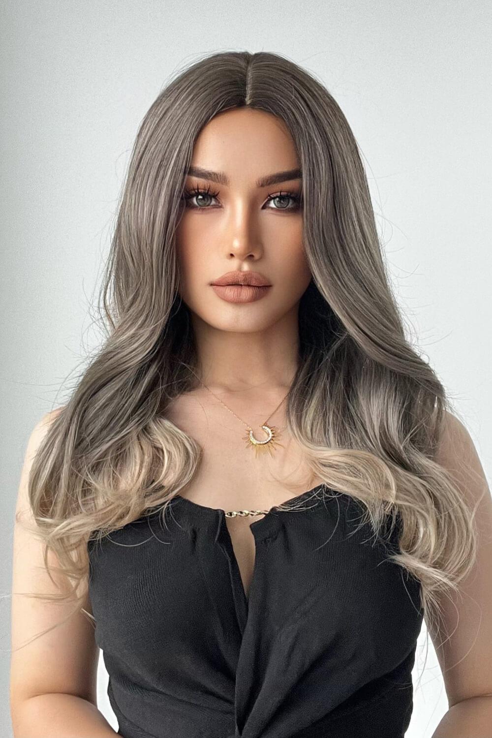 13*1" Full-Machine Wigs Synthetic Long Straight 24" - Clothes For Her Online Store