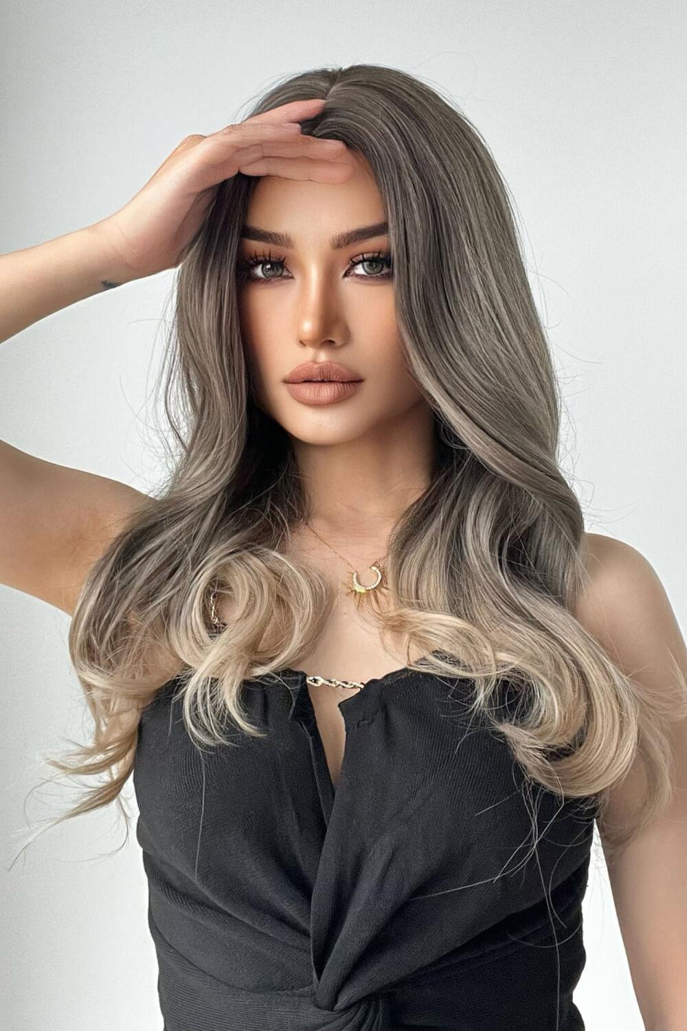 13*1" Full-Machine Wigs Synthetic Long Straight 24" - Clothes For Her Online Store