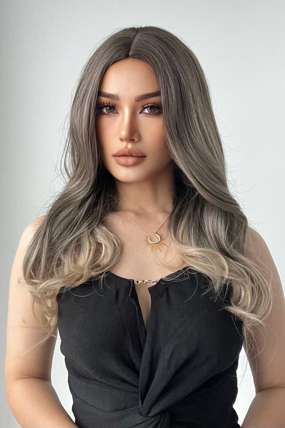 13*1" Full-Machine Wigs Synthetic Long Straight 24" - Clothes For Her Online Store