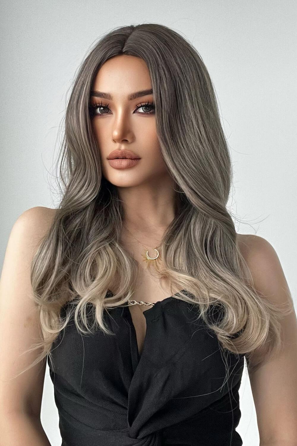 13*1" Full-Machine Wigs Synthetic Long Straight 24" - Clothes For Her Online Store