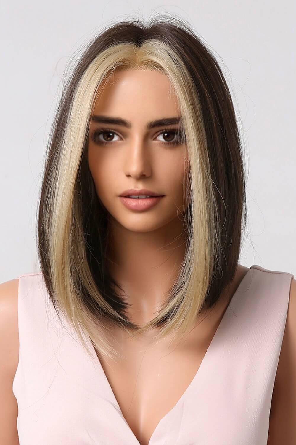 13*1" Full-Machine Wigs Synthetic Mid-length Straight 9" - Clothes For Her Online Store