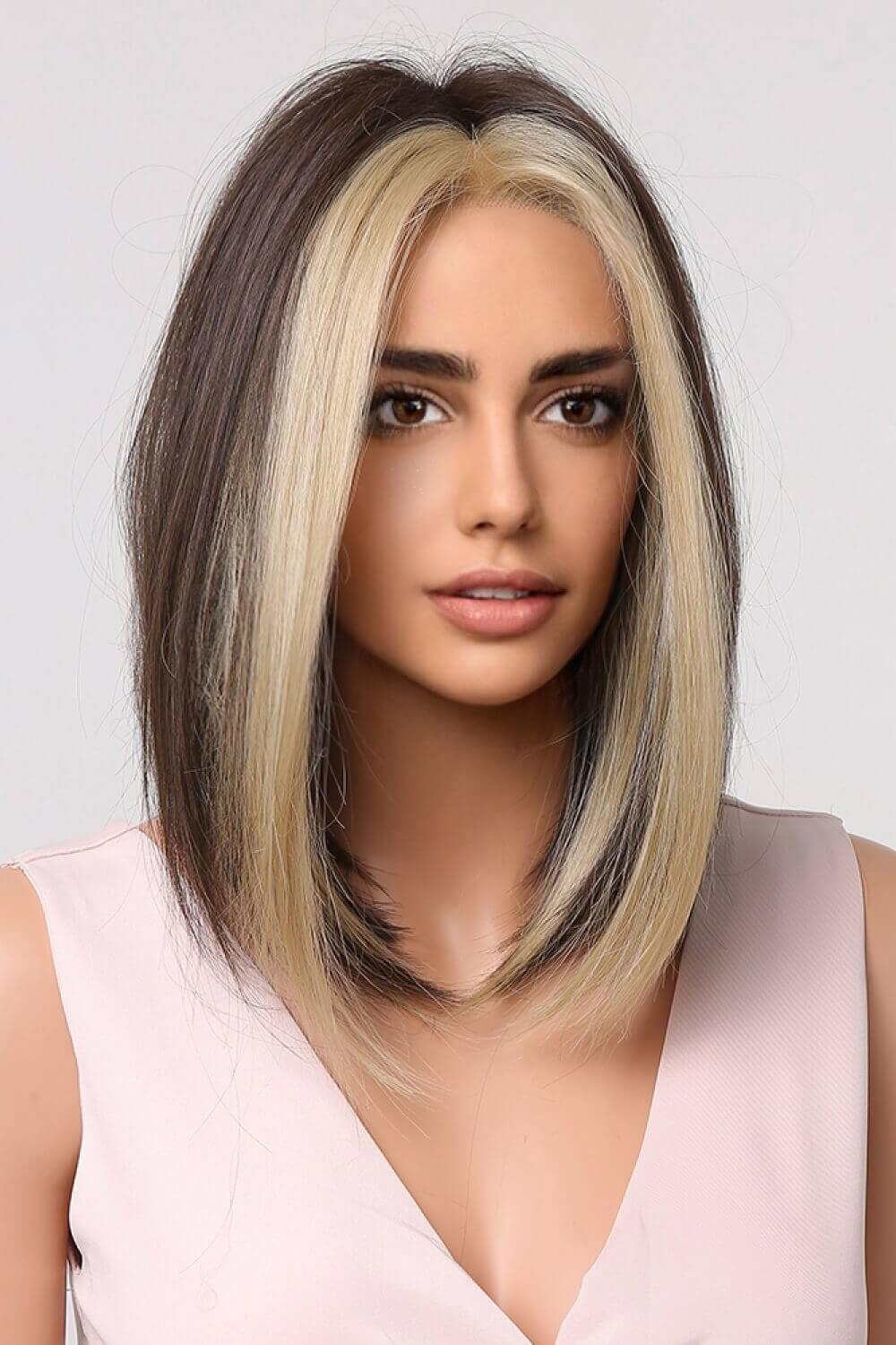 13*1" Full-Machine Wigs Synthetic Mid-length Straight 9" - Clothes For Her Online Store