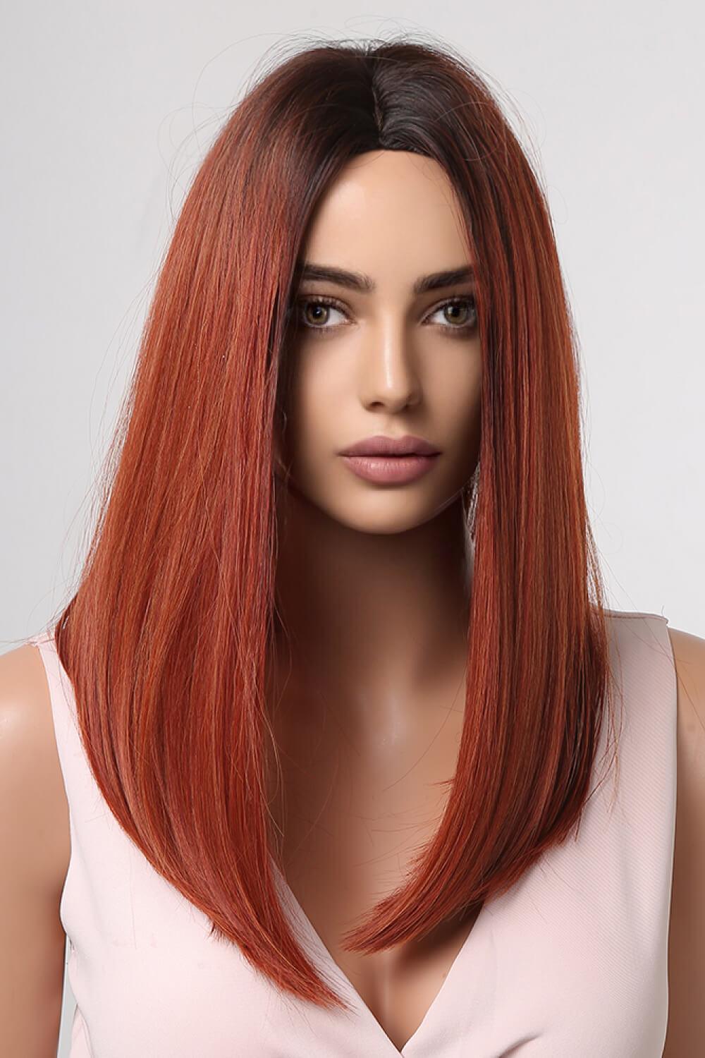 13*2" Full-Machine Wigs Synthetic Mid-Length Straight 27" - Clothes For Her Online Store