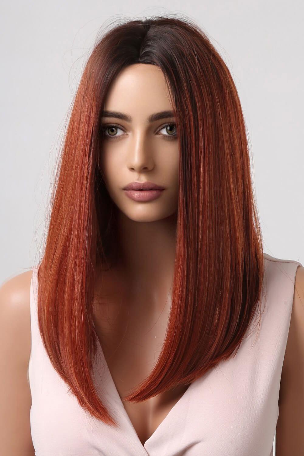 13*2" Full-Machine Wigs Synthetic Mid-Length Straight 27" - Clothes For Her Online Store