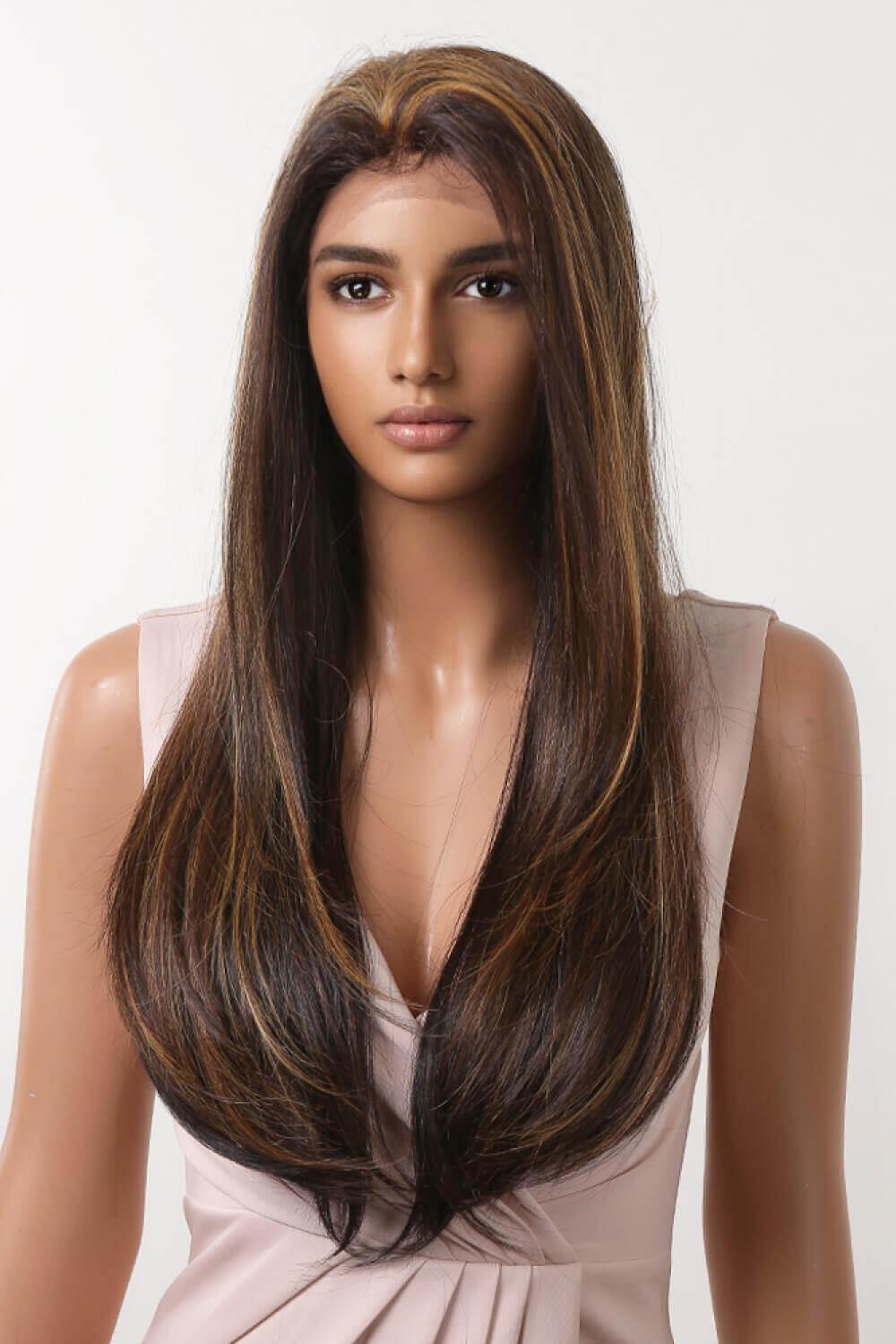 13*2" Lace Front Wigs Synthetic Long Straight 26" 150% Density - Clothes For Her Online Store