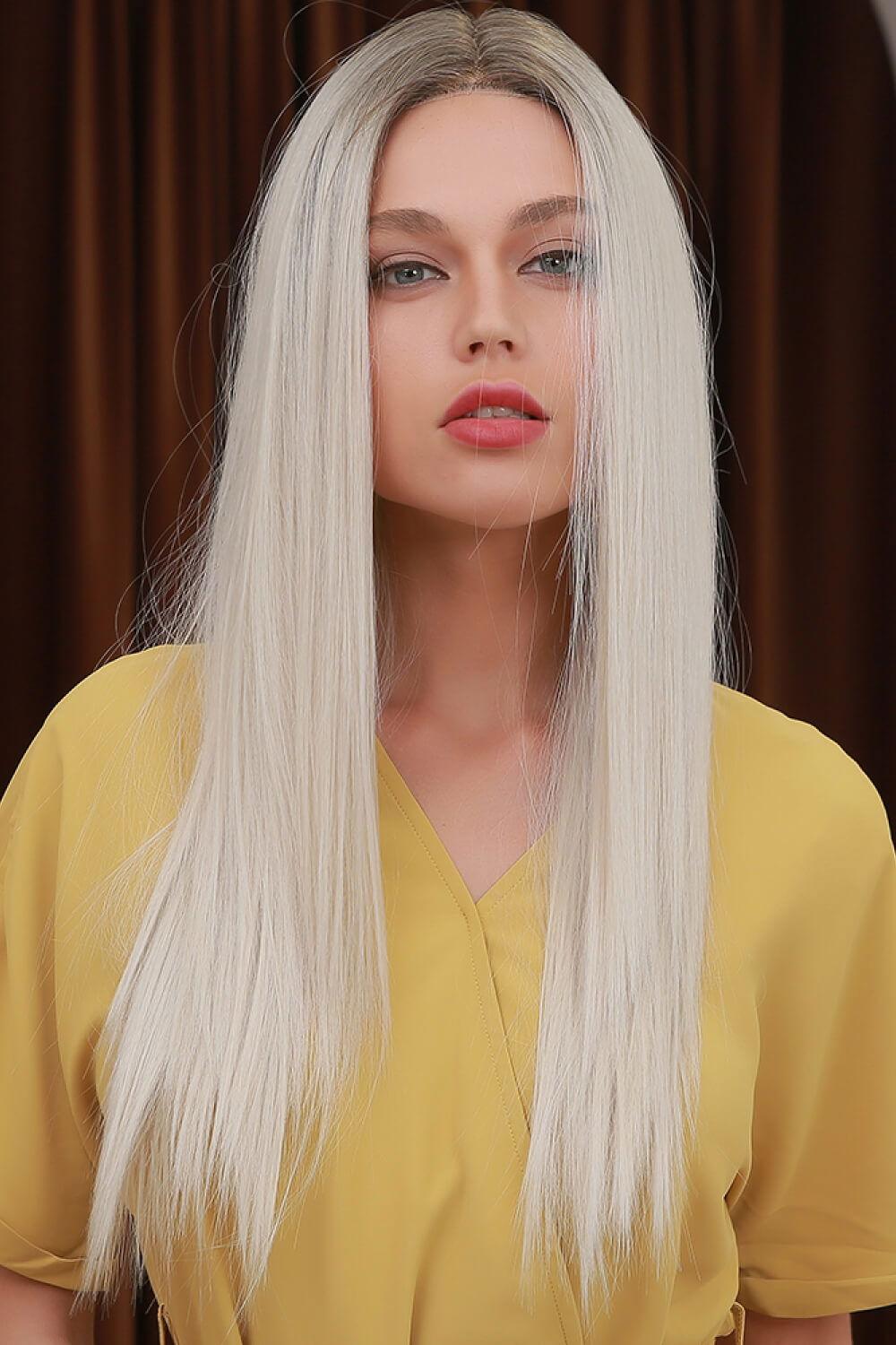 13*2" Lace Front Wigs Synthetic Long Straight 26" Heat Safe 150% Density - Clothes For Her Online Store