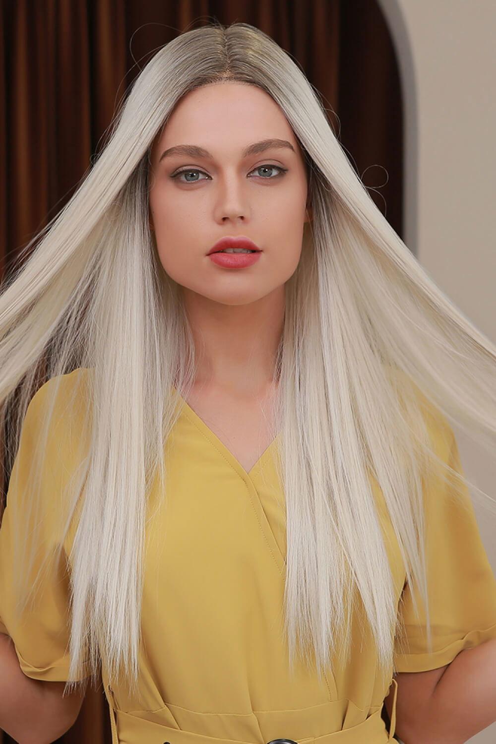 13*2" Lace Front Wigs Synthetic Long Straight 26" Heat Safe 150% Density - Clothes For Her Online Store