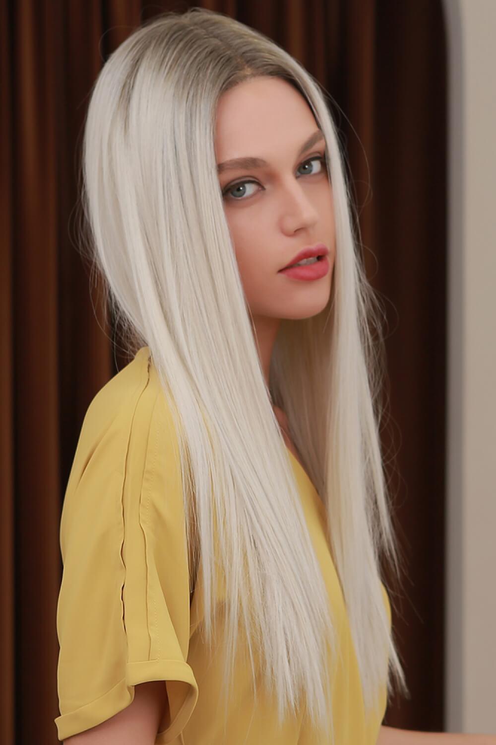 13*2" Lace Front Wigs Synthetic Long Straight 26" Heat Safe 150% Density - Clothes For Her Online Store