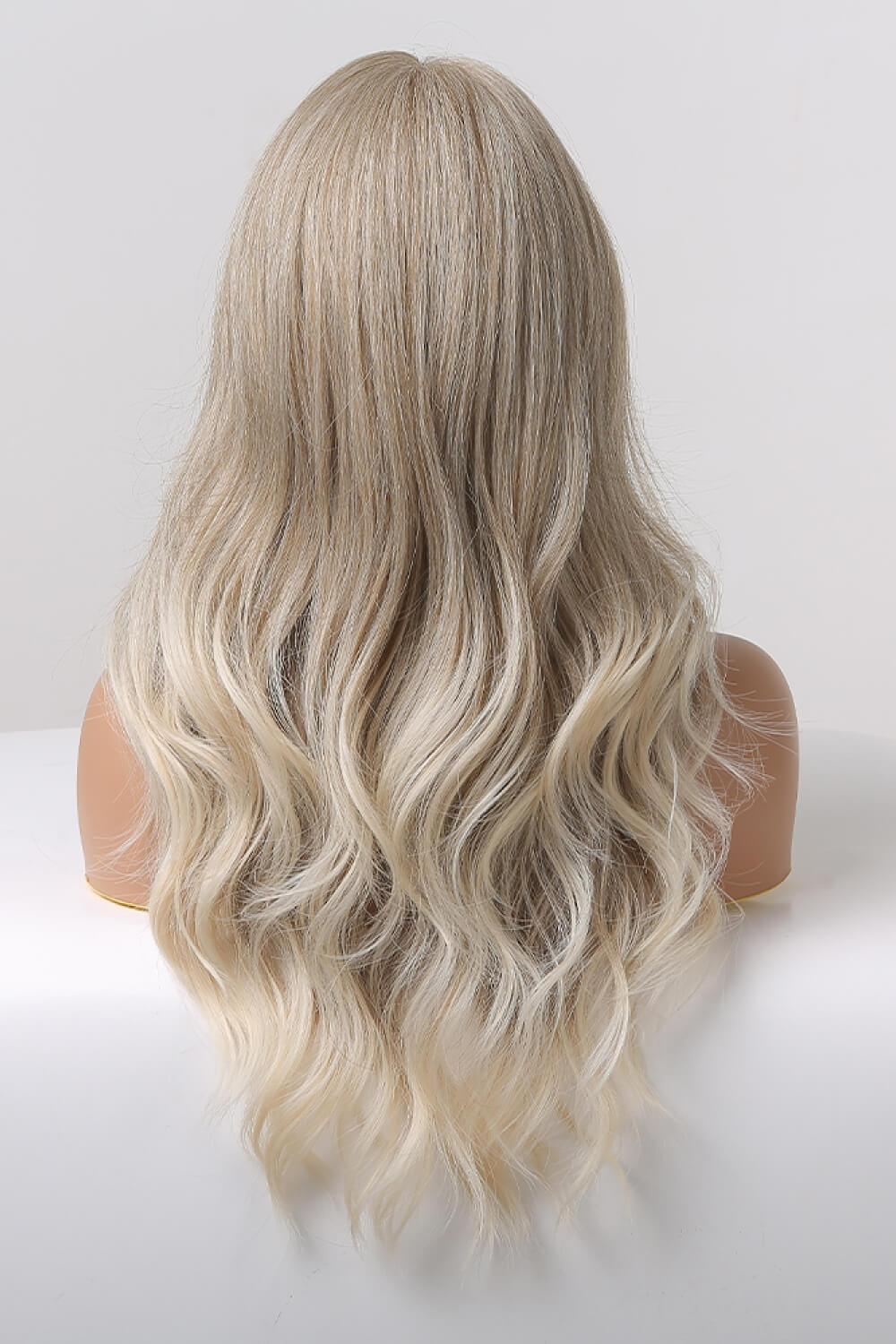 13*2" Lace Front Wigs Synthetic Long Wave 24" 150% Density in Medium Blonde Highlights - Clothes For Her Online Store