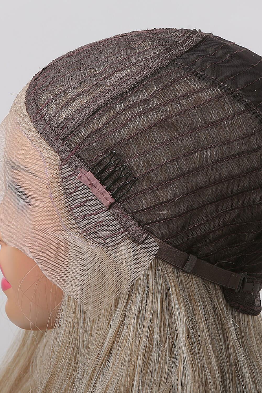 13*2" Lace Front Wigs Synthetic Long Wave 24" 150% Density in Medium Blonde Highlights - Clothes For Her Online Store