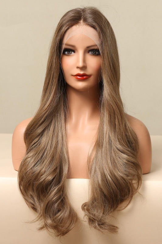 13*2" Lace Front Wigs Synthetic Long Wave 26" 150% Density in Golden Brown - Clothes For Her Online Store