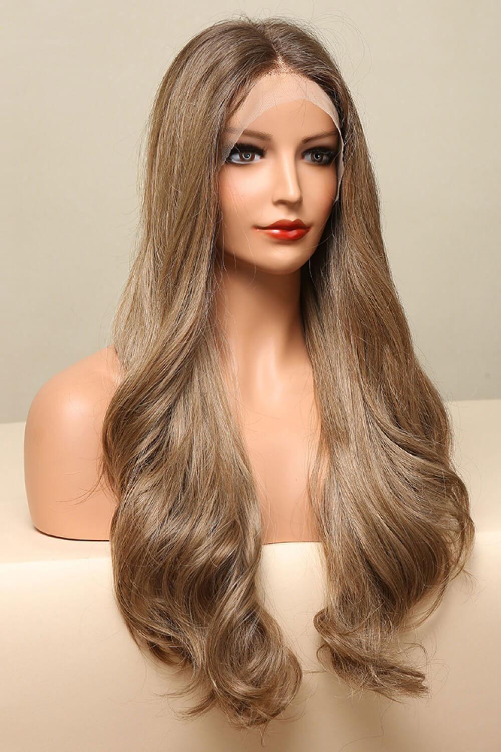 13*2" Lace Front Wigs Synthetic Long Wave 26" 150% Density in Golden Brown - Clothes For Her Online Store