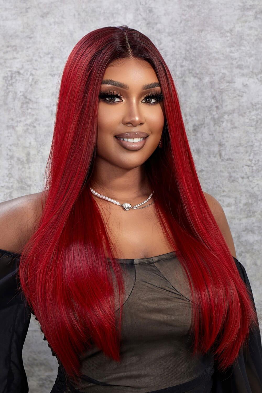 13*2" Lace Front Wigs Synthetic Straight 26" 150% Density - Clothes For Her Online Store