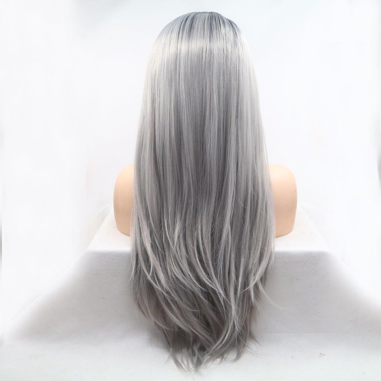 13*3" Lace Front Wigs Synthetic Long Straight 24" 130% Density - Clothes For Her Online Store