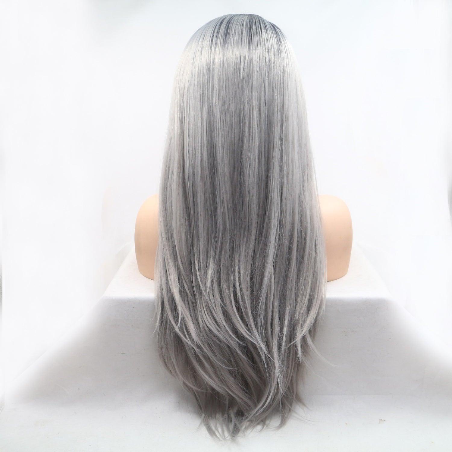 13*3" Lace Front Wigs Synthetic Long Straight 24" 130% Density - Clothes For Her Online Store