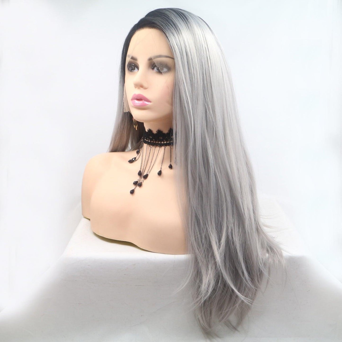 13*3" Lace Front Wigs Synthetic Long Straight 24" 130% Density - Clothes For Her Online Store
