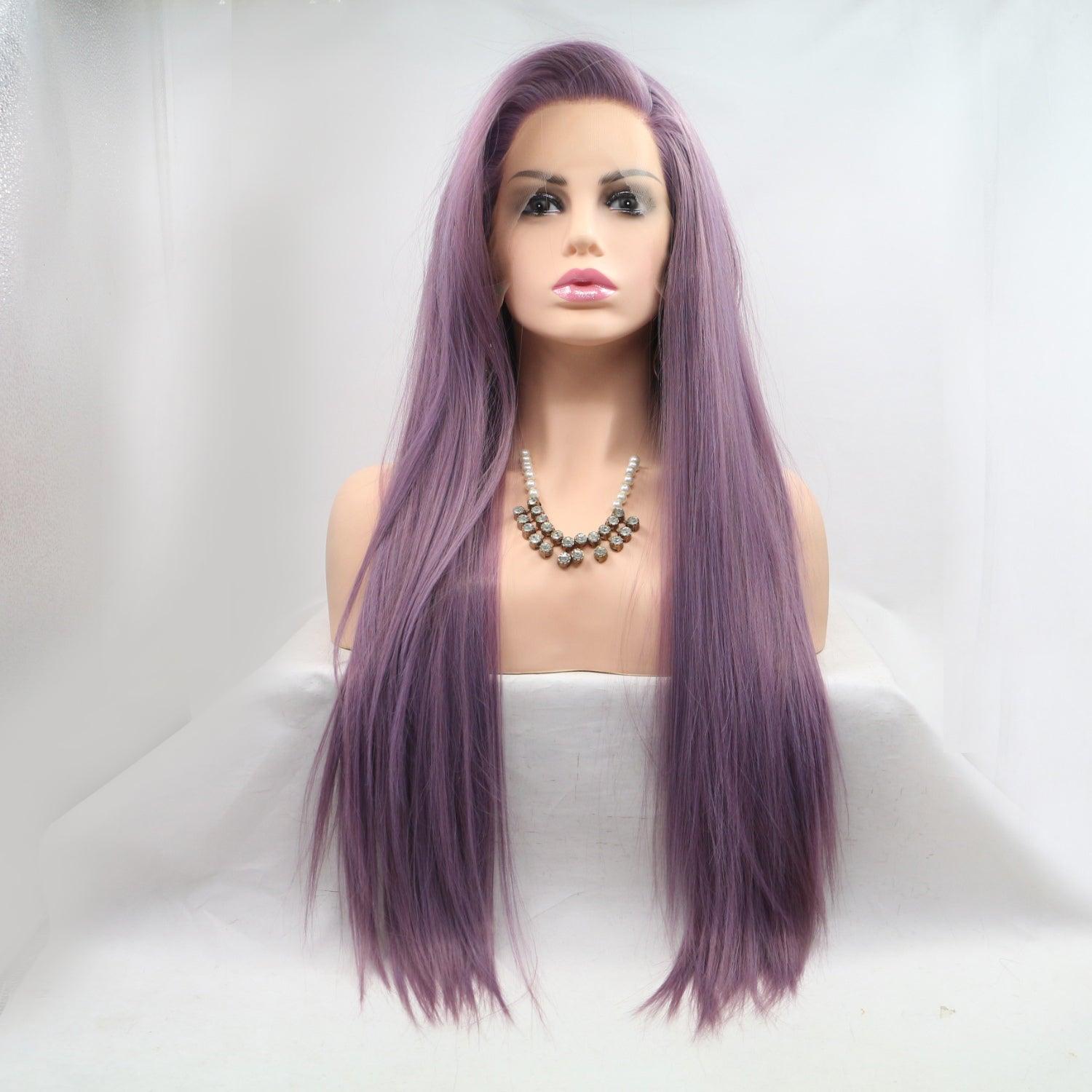 13*3" Lace Front Wigs Synthetic Long Straight 24" 130% Density - Clothes For Her Online Store