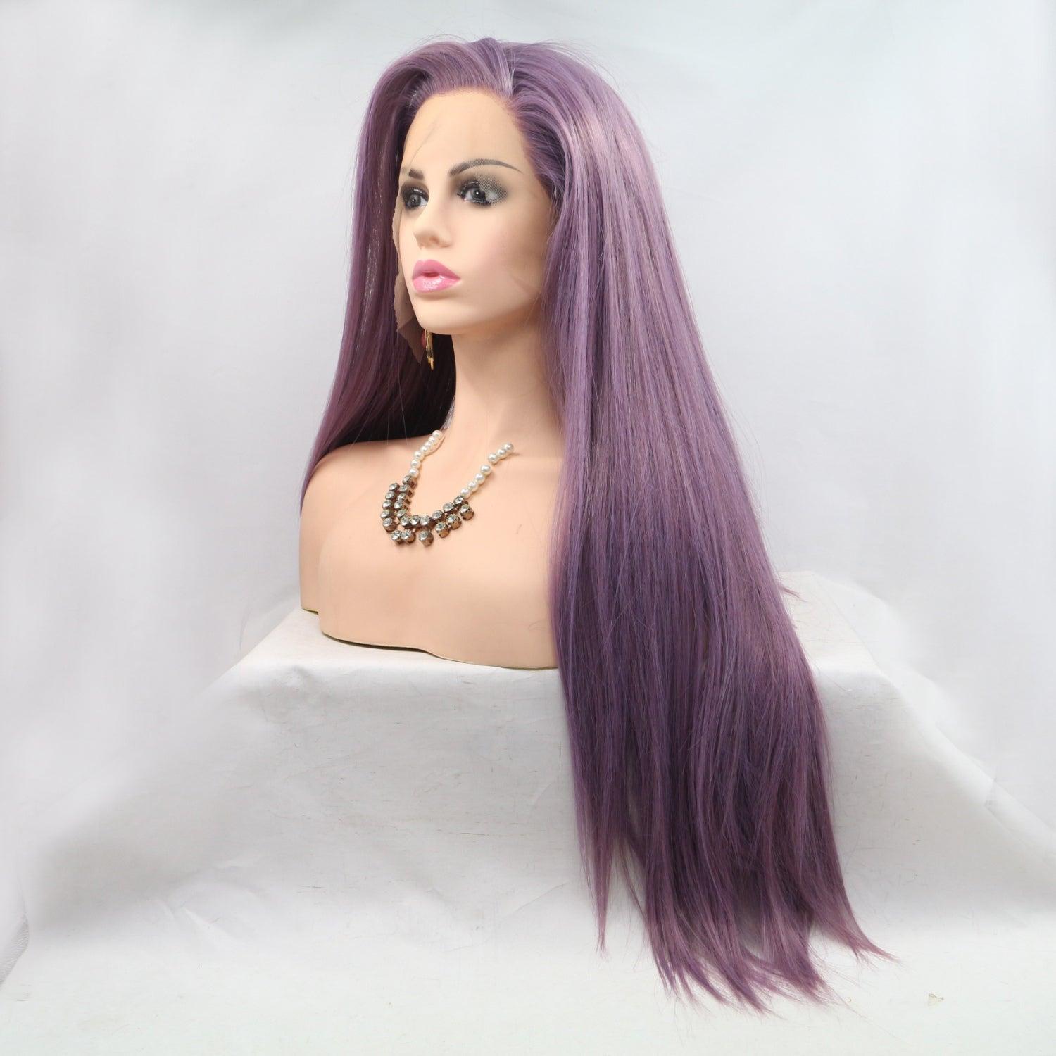 13*3" Lace Front Wigs Synthetic Long Straight 24" 130% Density - Clothes For Her Online Store