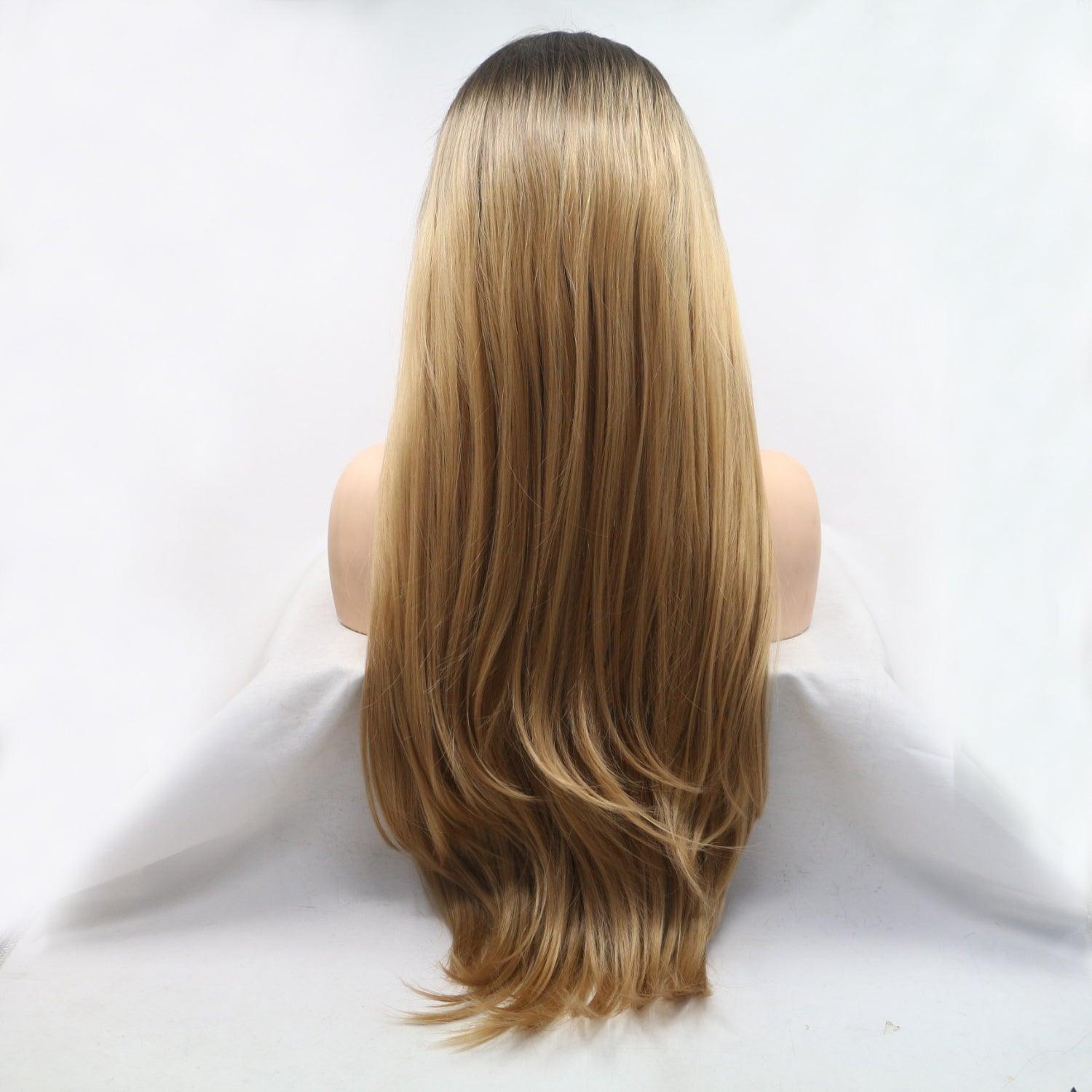 13*3" Lace Front Wigs Synthetic Long Straight 24" 130% Density - Clothes For Her Online Store