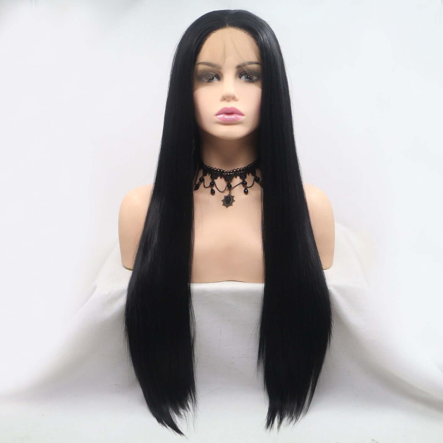13*3" Lace Front Wigs Synthetic Long Straight 24" 130% Density - Clothes For Her Online Store