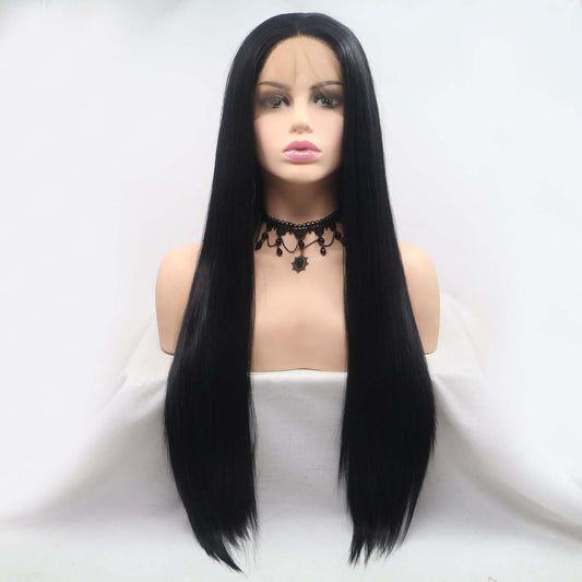 13*3" Lace Front Wigs Synthetic Long Straight 24" 130% Density - Clothes For Her Online Store