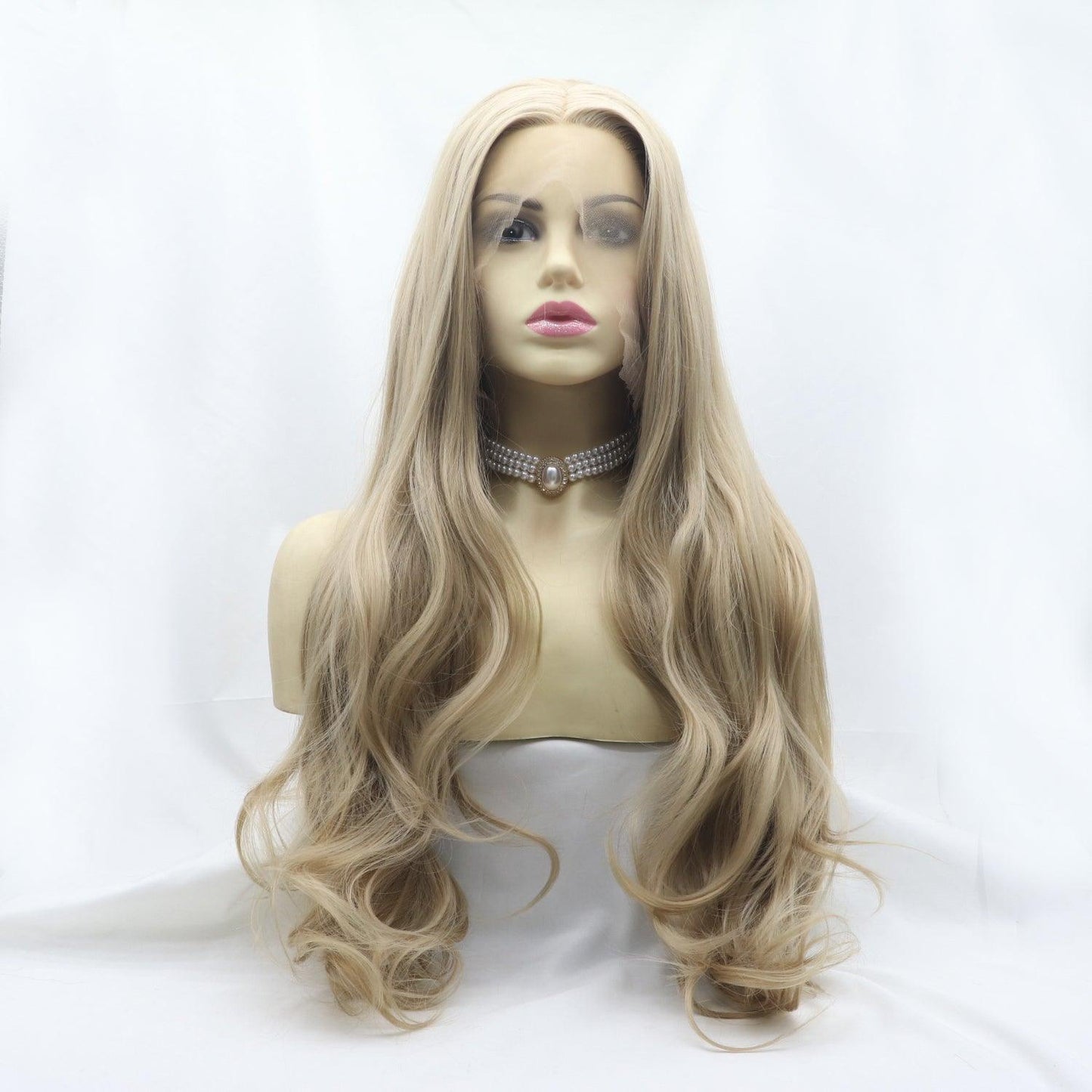 13*3" Lace Front Wigs Synthetic Long Wavy 24" 130% Density - Clothes For Her Online Store
