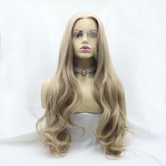 13*3" Lace Front Wigs Synthetic Long Wavy 24" 130% Density - Clothes For Her Online Store