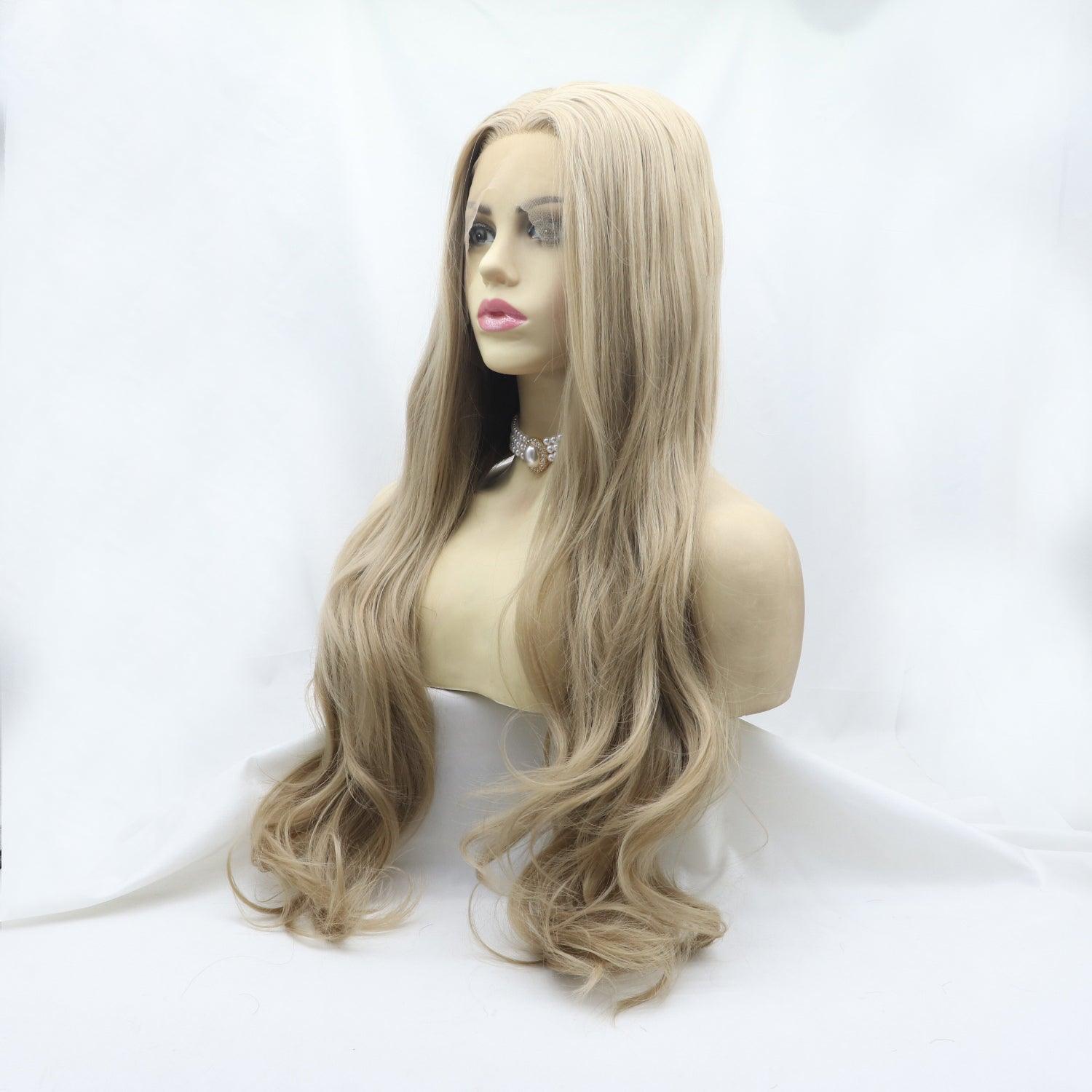 13*3" Lace Front Wigs Synthetic Long Wavy 24" 130% Density - Clothes For Her Online Store