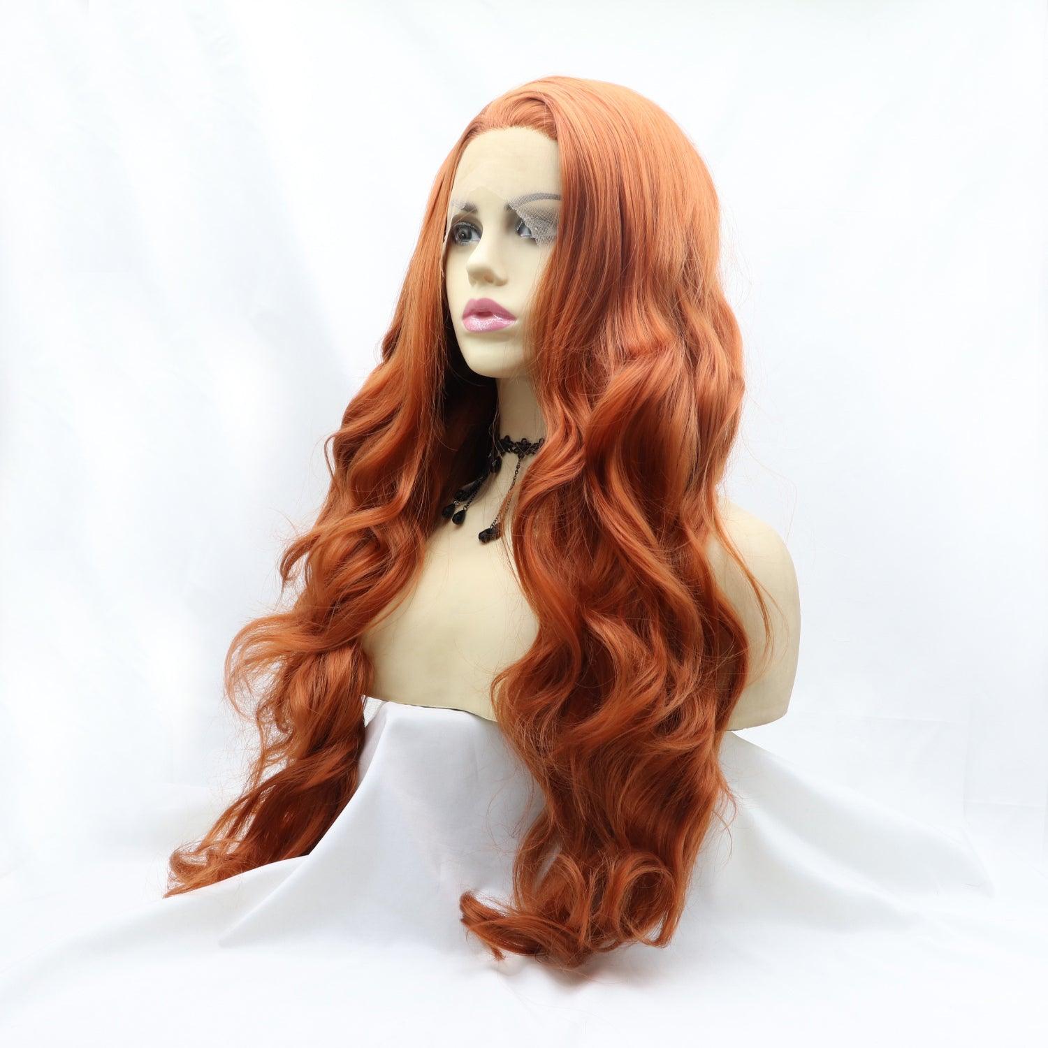 13*3" Lace Front Wigs Synthetic Long Wavy 24" 130% Density - Clothes For Her Online Store