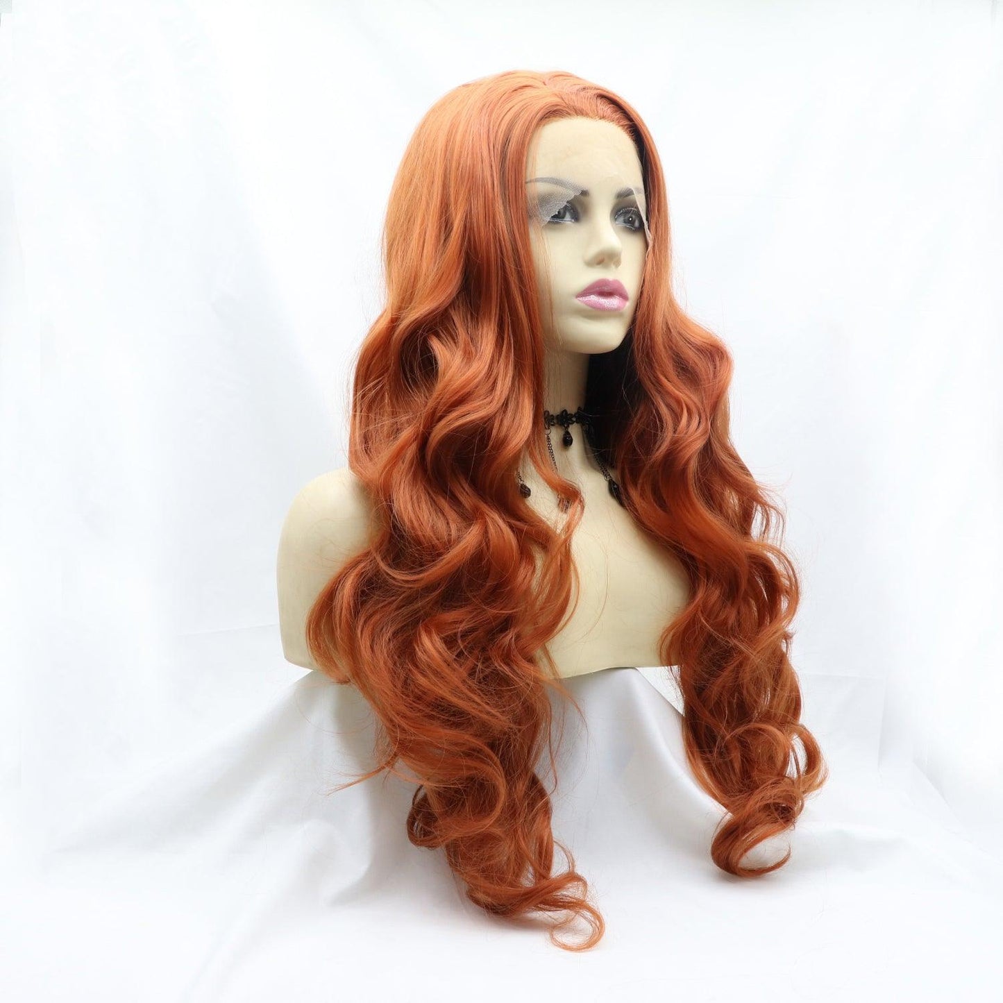 13*3" Lace Front Wigs Synthetic Long Wavy 24" 130% Density - Clothes For Her Online Store