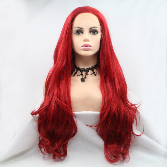 13*3" Lace Front Wigs Synthetic Long Wavy 24" 130% Density - Clothes For Her Online Store