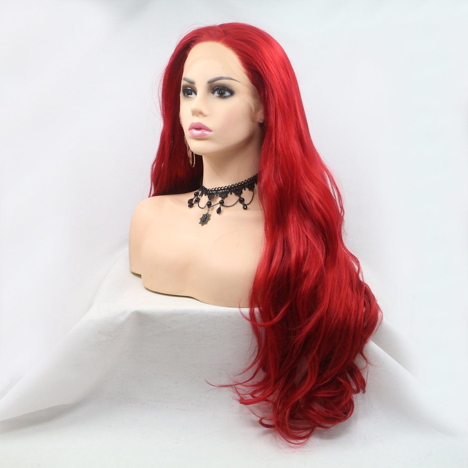 13*3" Lace Front Wigs Synthetic Long Wavy 24" 130% Density - Clothes For Her Online Store