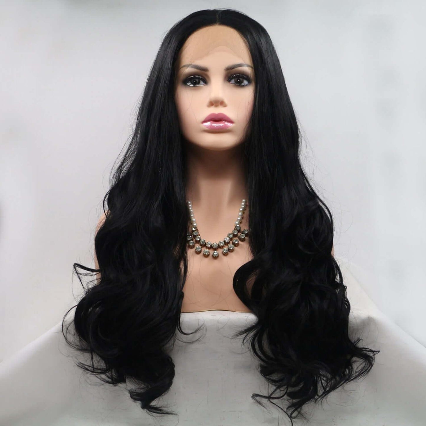 13*3" Lace Front Wigs Synthetic Long Wavy 24" 130% Density - Clothes For Her Online Store