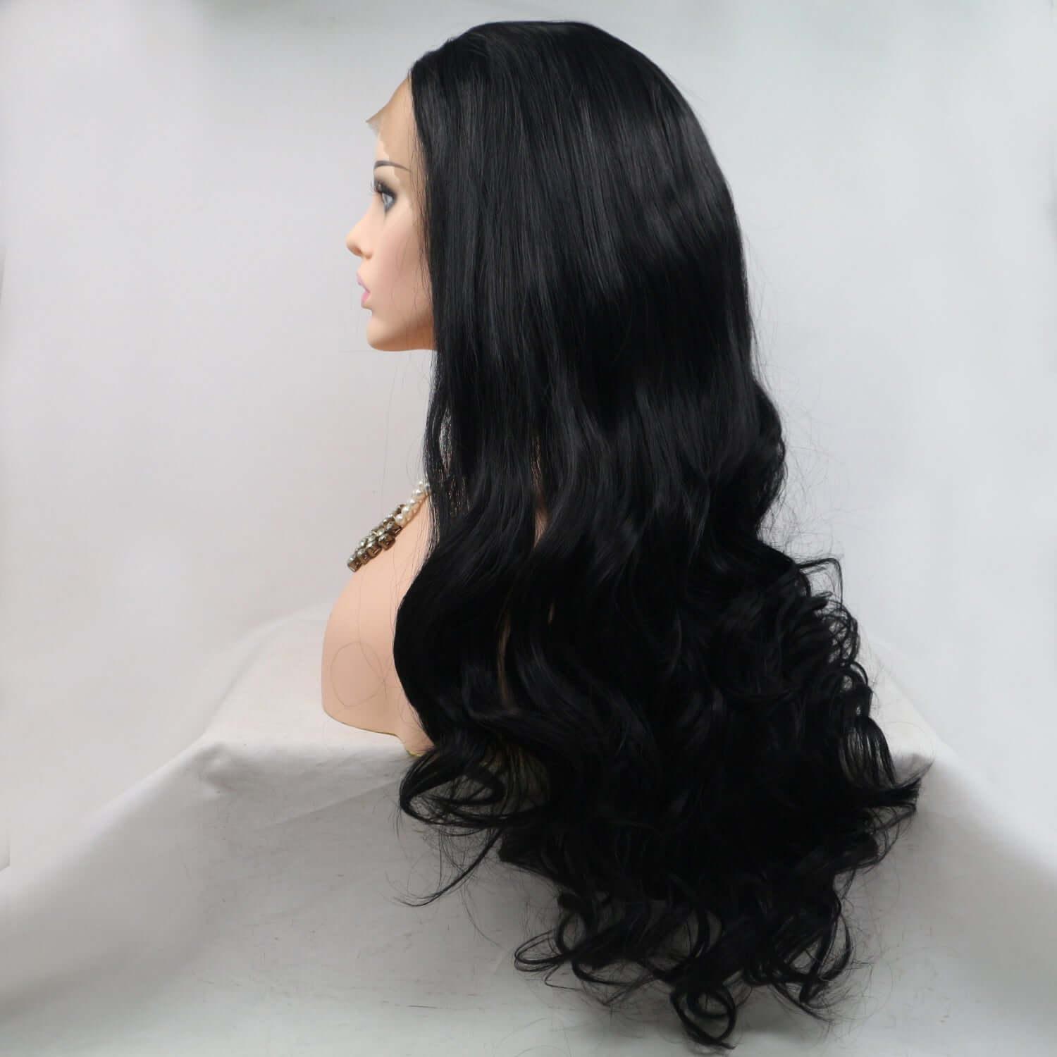 13*3" Lace Front Wigs Synthetic Long Wavy 24" 130% Density - Clothes For Her Online Store