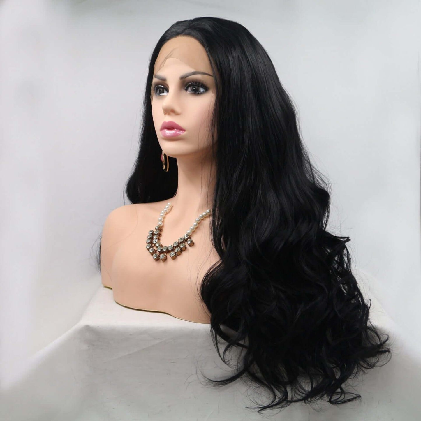 13*3" Lace Front Wigs Synthetic Long Wavy 24" 130% Density - Clothes For Her Online Store