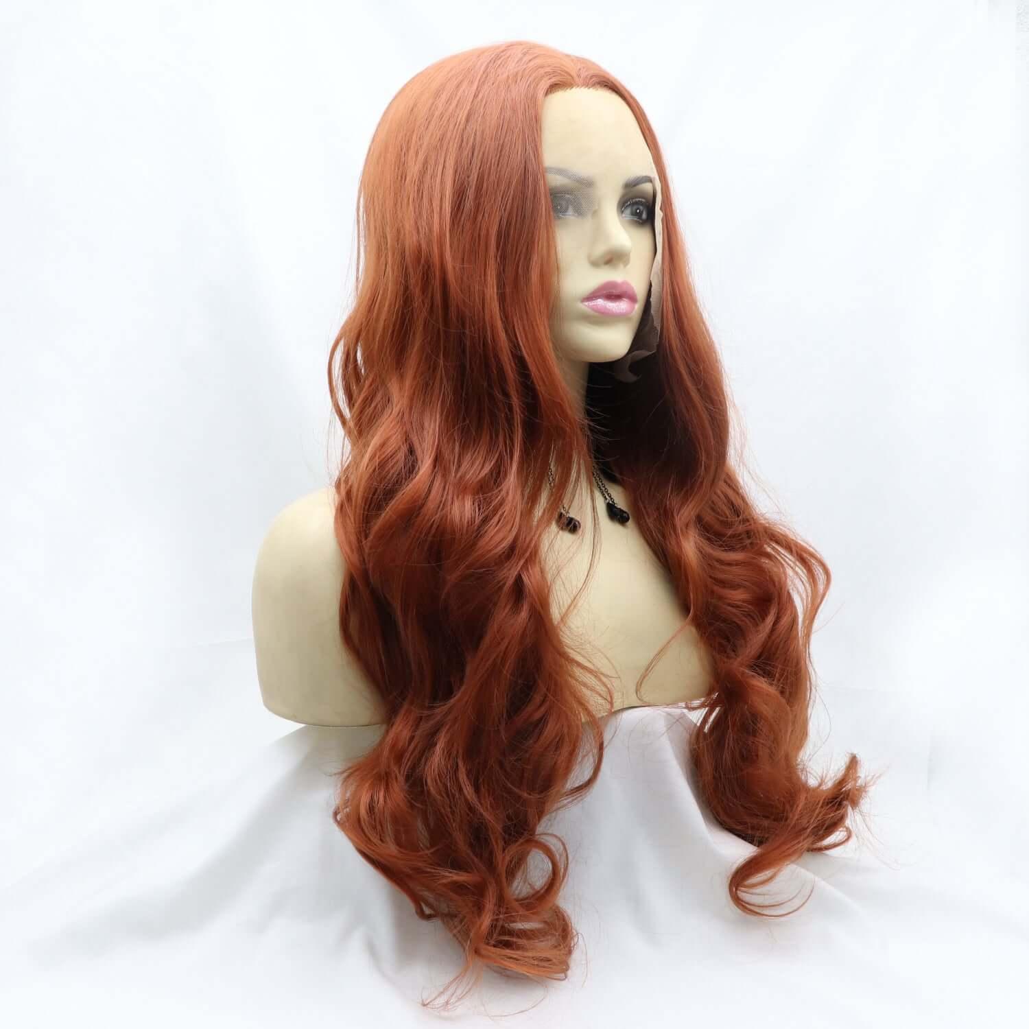 13*3" Lace Front Wigs Synthetic Long Wavy 24" 130% Density - Clothes For Her Online Store