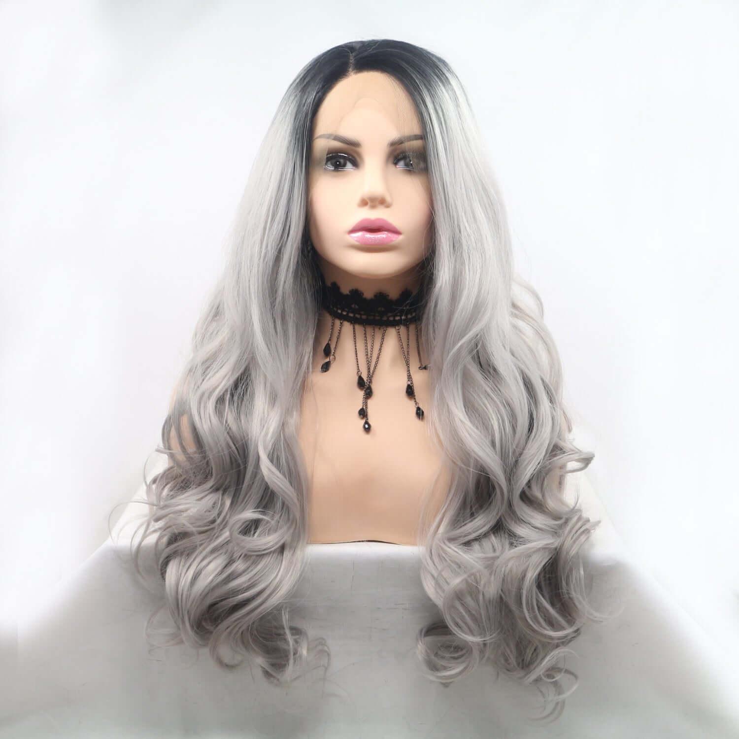 13*3" Lace Front Wigs Synthetic Long Wavy 24" 130% Density - Clothes For Her Online Store