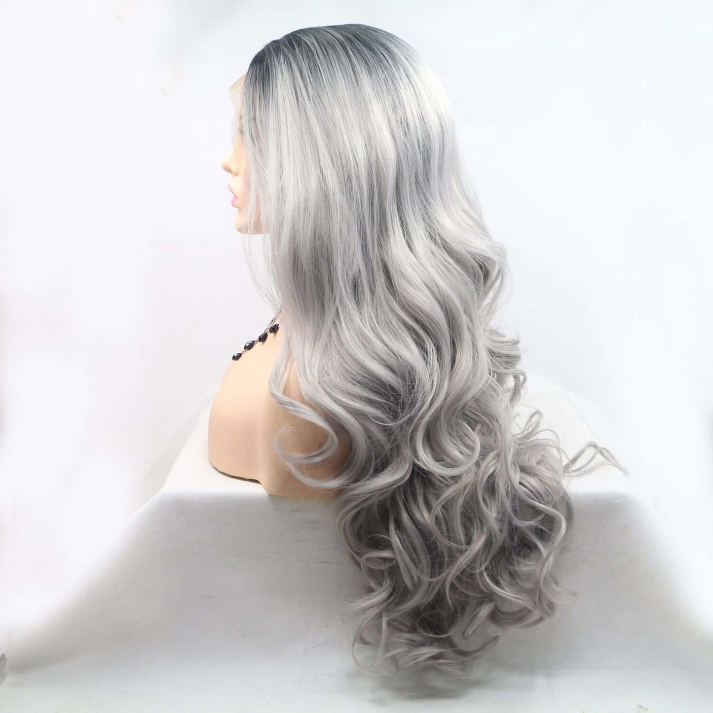 13*3" Lace Front Wigs Synthetic Long Wavy 24" 130% Density - Clothes For Her Online Store