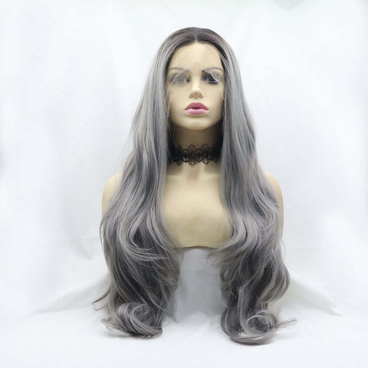 13*3" Lace Front Wigs Synthetic Long Wavy 24" 130% Density - Clothes For Her Online Store