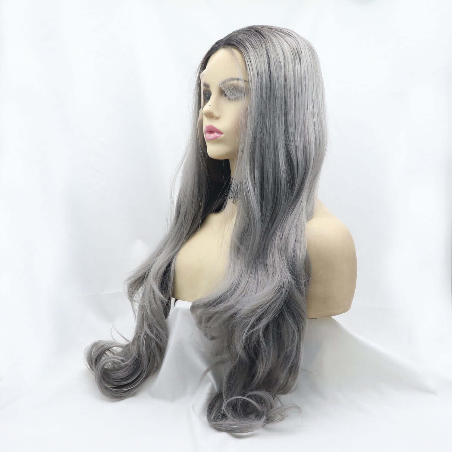 13*3" Lace Front Wigs Synthetic Long Wavy 24" 130% Density - Clothes For Her Online Store