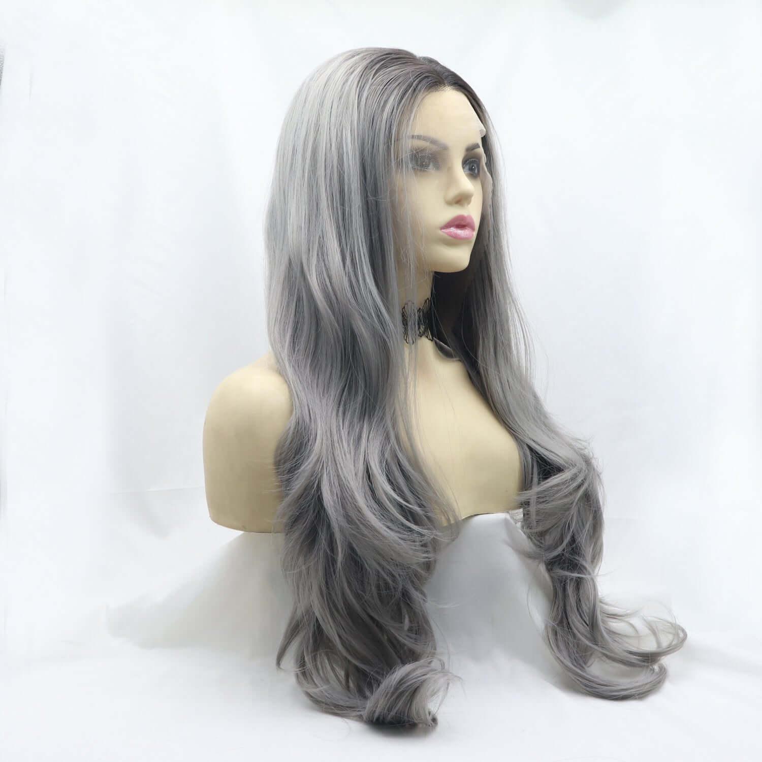 13*3" Lace Front Wigs Synthetic Long Wavy 24" 130% Density - Clothes For Her Online Store