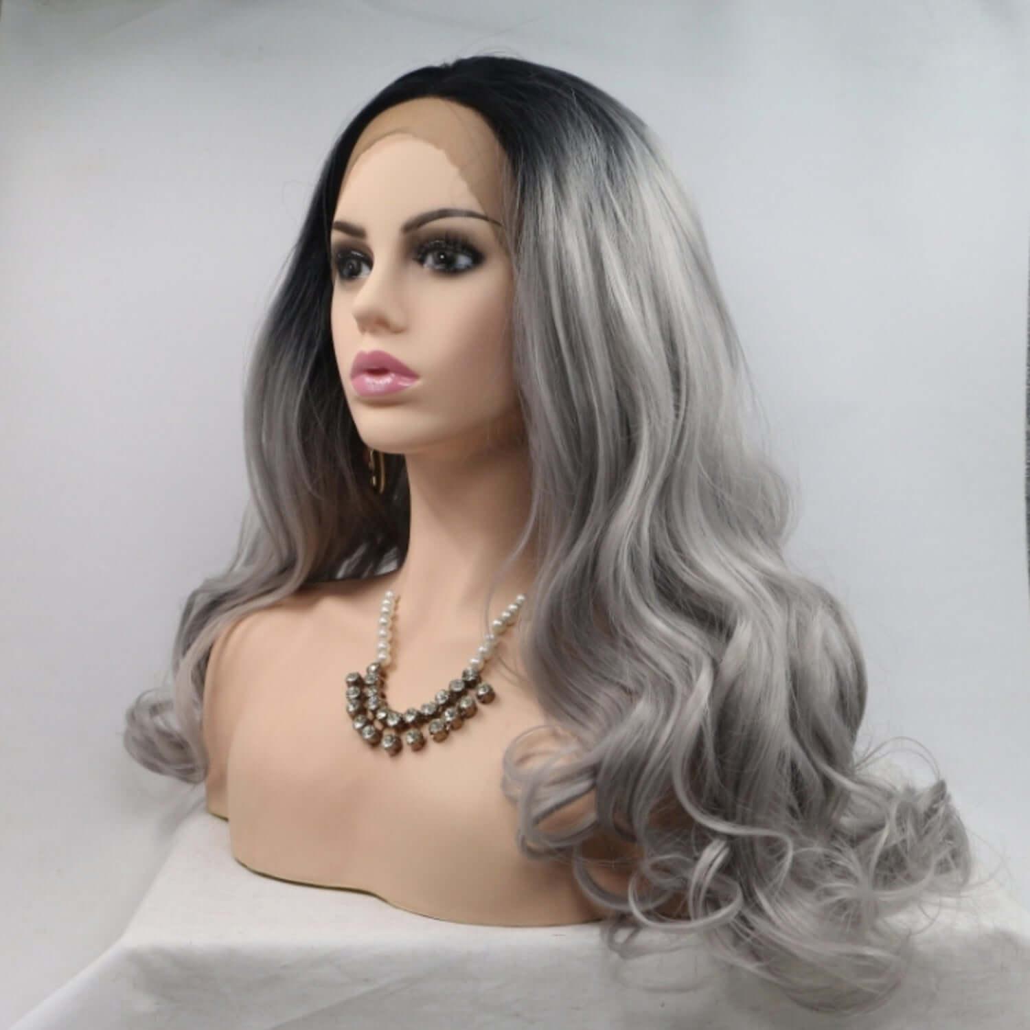 13*3" Lace Front Wigs Synthetic Long Wavy 24" 130% Density - Clothes For Her Online Store