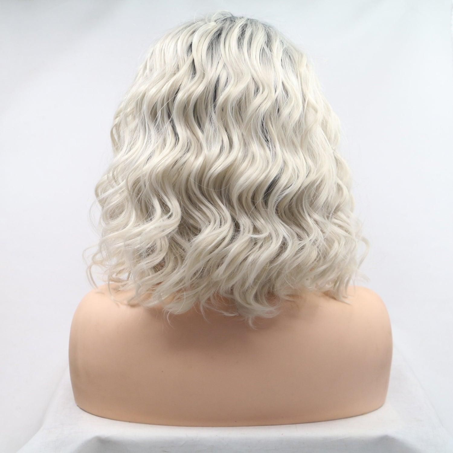13*3" Lace Front Wigs Synthetic Mid-length Wavy 12" 130% Density - Clothes For Her Online Store