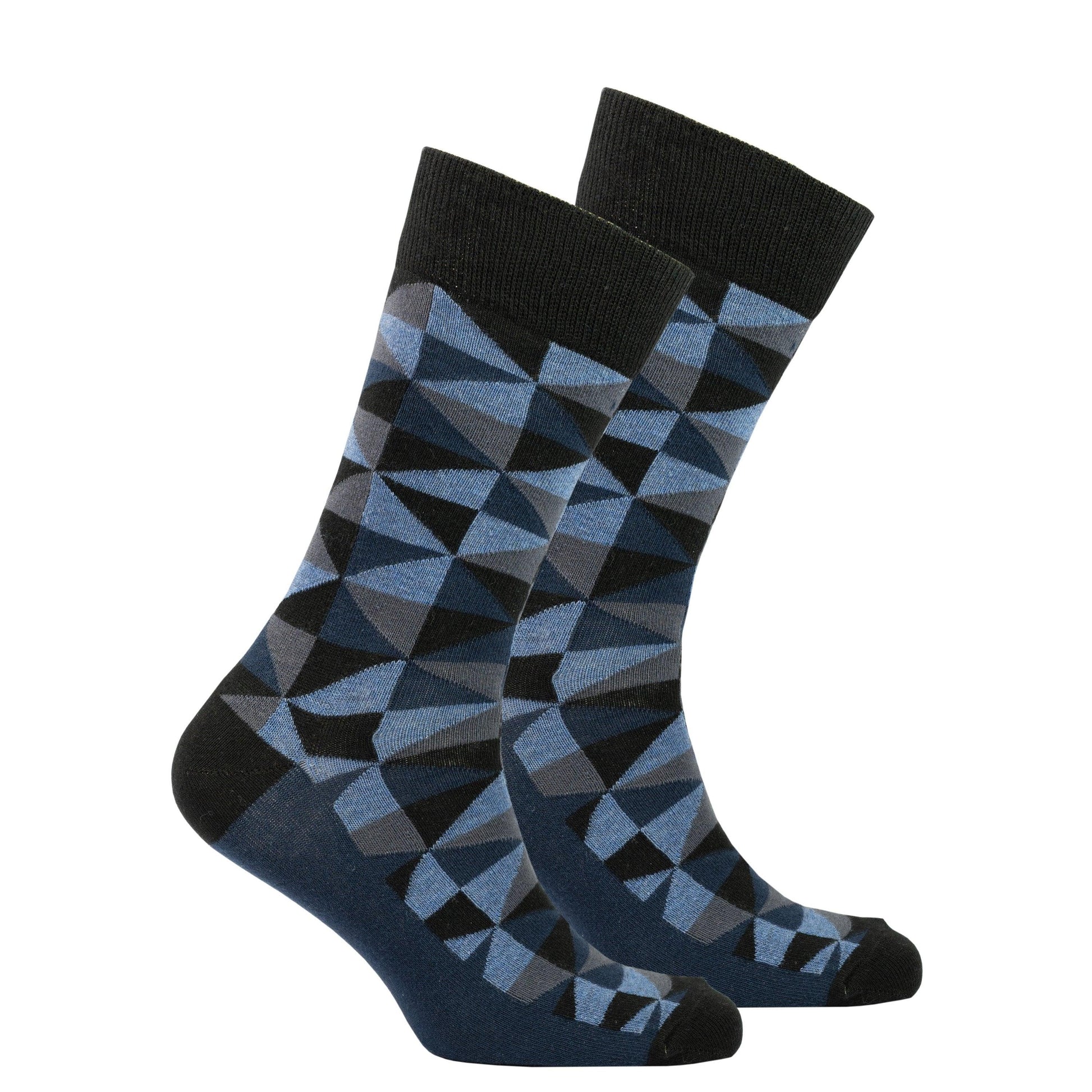 Men's Azure Triangle Socks