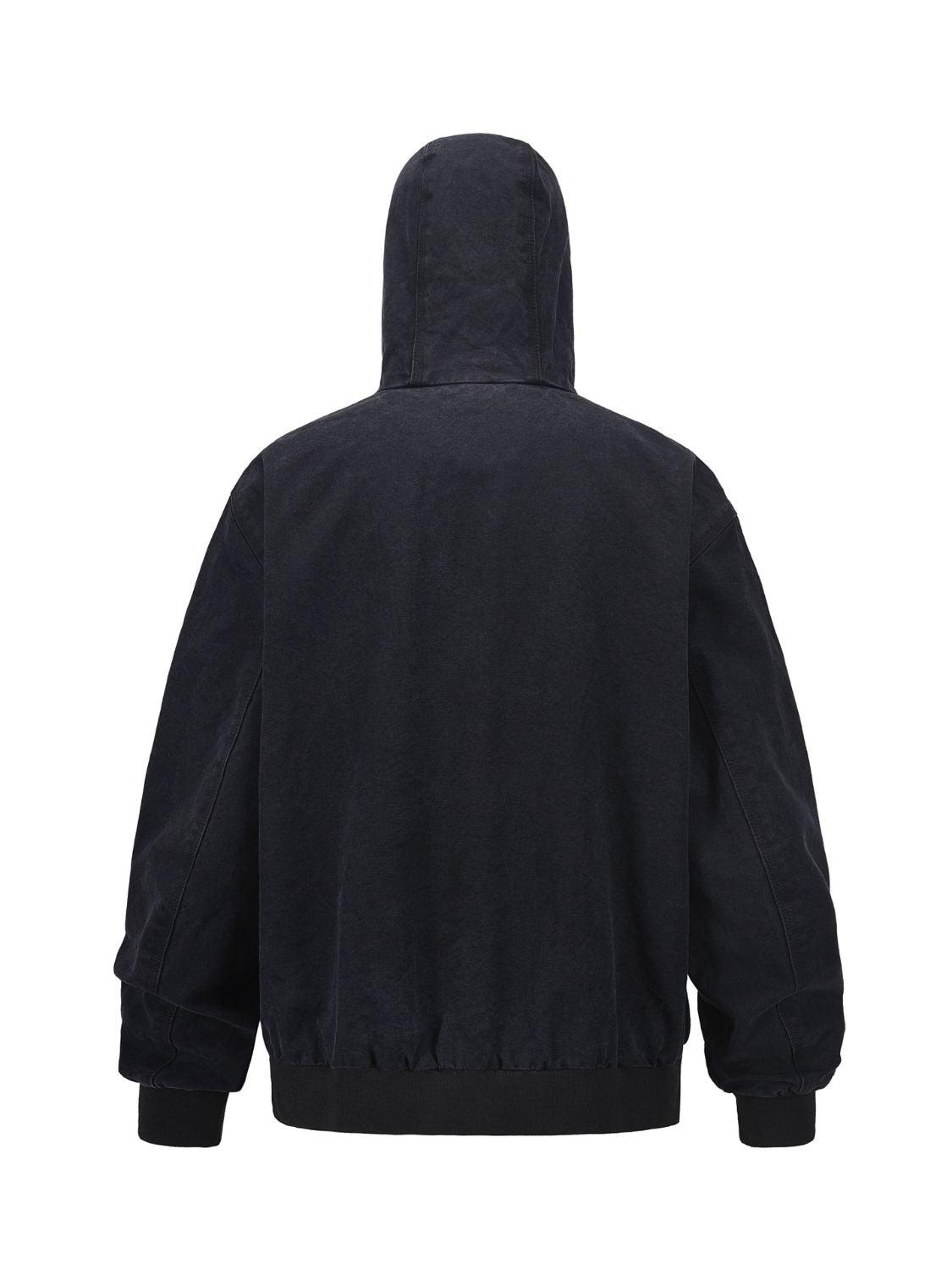 Men's Zip Up Washed Hooded Jacket - Clothes For Her Online Store